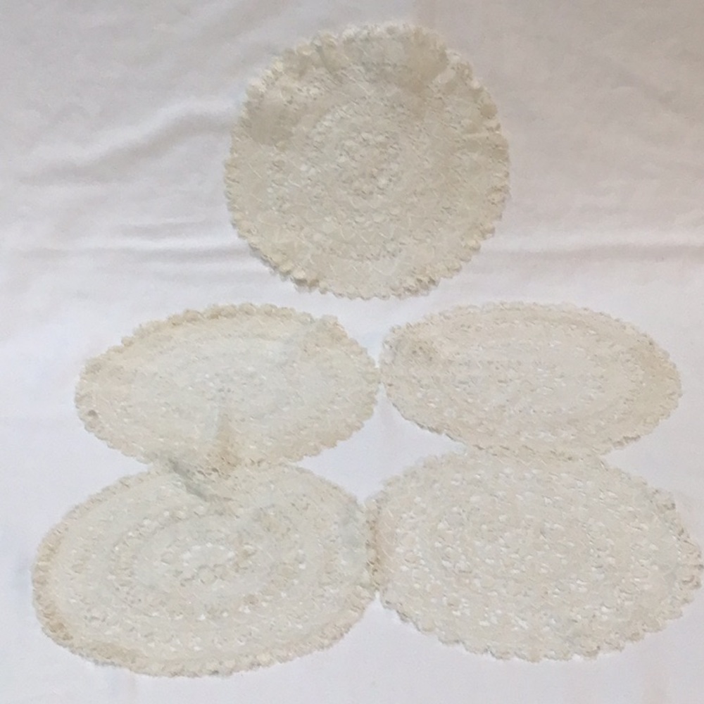 Very vintage doilies, 12 pieces, some need TLC. SOLD AS IS